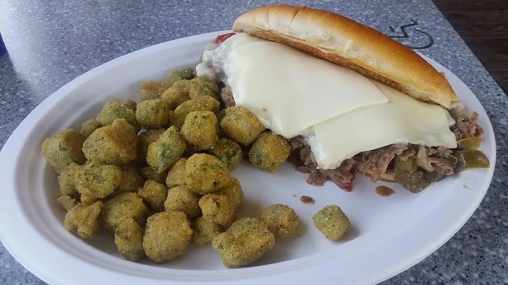 Cheesesteak Extra Cheese with Okra